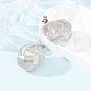 Woven Oval Brass Stud Earrings EJEW-D351-06P-1