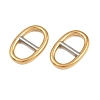 Ion Plating(IP) 304 Stainless Steel Oval Links Connector Charms STAS-F366-02A-GP-2
