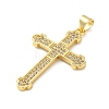 Brass Micro Micro Pave Clear Cubic Zirconia Pendants KK-A212-01E-G-2