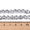 Electroplate Transparent Glass Round Beads Strands EGLA-T029-8mm-12T-04-4