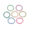 Macaron Ceylon Round Glass Seed Beads Stretch Rings for Women RJEW-JR00701-3