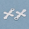 Brass Tiny Cross Charms KK-L205-09S-B-2