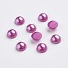 Spray Painted Imitation Pearl Acrylic Cabochons ACRP-F001-8mm-FP38-1