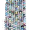 Ombre Effect Dyed Crackle Glass Beads Strands GLAA-Q106-01A-B27-2