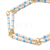 Glass Seed Beads Link Bracelets BJEW-MZ00148-02-3