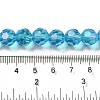 Electroplate Transparent Glass Beads Strands EGLA-A035-T10mm-L08-4