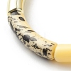 Acrylic Curved Tube Beaded Stretch Bracelet for Women BJEW-JB08437-02-4