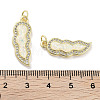 Brass Micro Pave Clear Cubic Zirconia Pendants KK-L213-040G-3