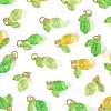 36Pcs 3 Colors Lemon Acrylic Pendants PALLOY-FS00059-02-3