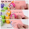 Random Single Color or Random Mixed Color Mini Plastic Craft Paper Punch Sets for Scrapbooking & Paper Crafts AJEW-L051-04-4