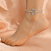 Alloy Crystal Rhinestone Link Chain Anklets WG690B2-27-1