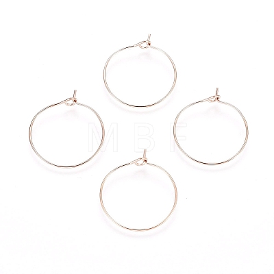 Ion Plating(IP) 316L Surgical Stainless Steel Hoop Earring Findings STAS-D164-02RG-A-1