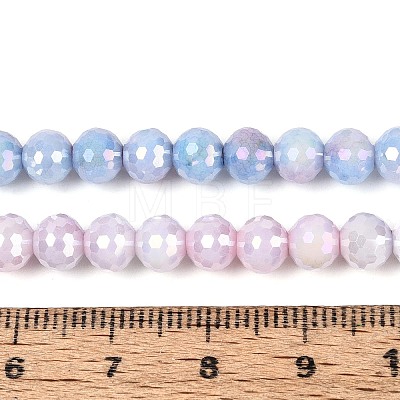 Anti-Tarnish Electroplate Glass Beads Strands GLAA-N056-6mm-06-1