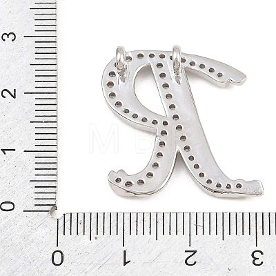 Brass Micro Pave Clear Cubic Zirconia Pendants CU-CBA8481-01P-R-1