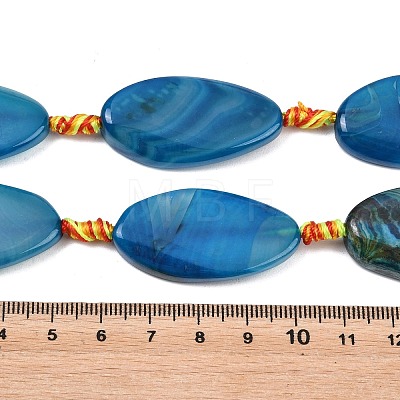 Natural Banded Agate Beads Strands G-F825-H01-01A-1