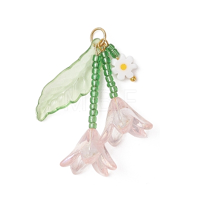 Glass Seed Beaded Pendants PALLOY-MZ01240-02-1