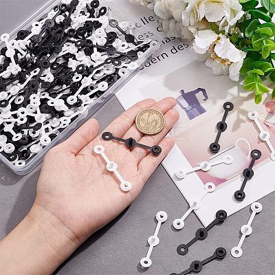  200Pcs 2 Colors Resin Female Buckle Disposable Snap KY-NB0001-53-1