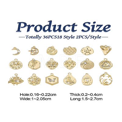 32pcs 16 style Alloy Pendants FIND-TA0001-73-1