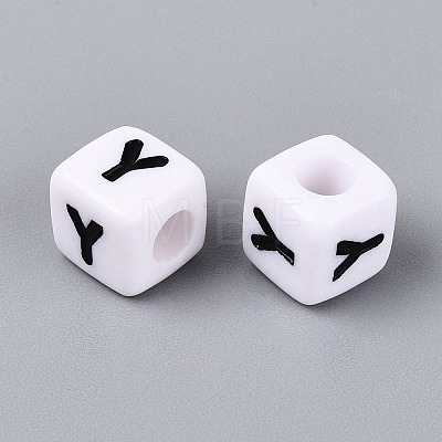 Opaque Acrylic Beads SACR-N020-04A-Y-1