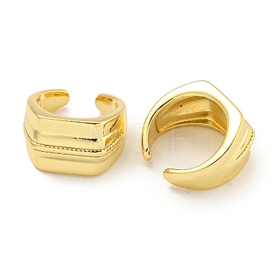 Brass Cuff Earrings for Women EJEW-C104-163G-1