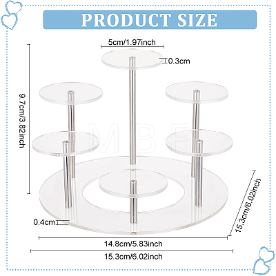 6-Tier Acrylic Action Figure Display Risers ODIS-WH0030-53-1