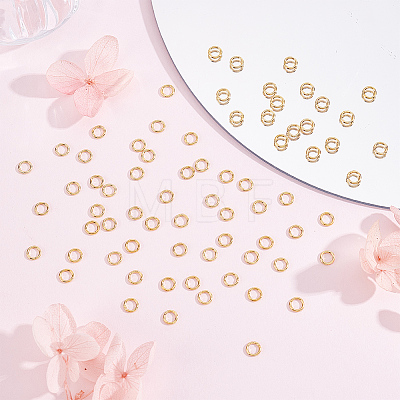 200Pcs 304 Stainless Steel Round Rings STAS-BBC0010-21B-1