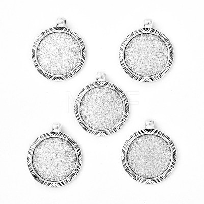 Tibetan Style Alloy Pendant Cabochon Settings LS-TIBEP-N003-71AS-1