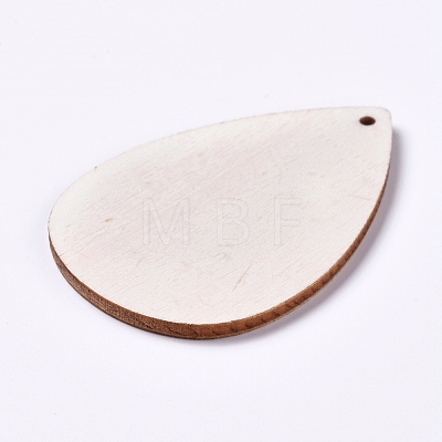 Unfinished Blank Wood Pendants WOOD-WH0098-66-1