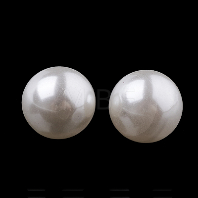 Eco-Friendly Plastic Imitation Pearl Beads X-MACR-S277-6mm-E-1