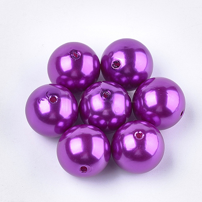 ABS Plastic Imitation Pearl Round Beads SACR-S074-10mm-A25-1