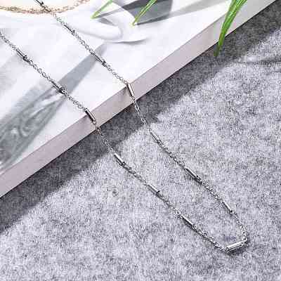 304 Stainless Steel Cable Chain Necklaces NJEW-JN03169-01-1