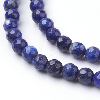 Natural Dyed Lapis Lazuli Beads Strands LS-G-G059-6mm-1
