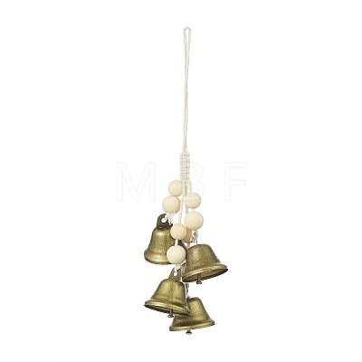 Iron Witch Bells Protection for Door Knob Hanger HJEW-JM00914-1