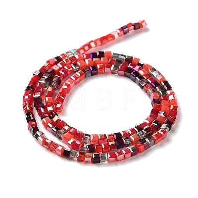 Gradient Color Electroplate Glass Bead Strands GLAA-E042-05-B09-1