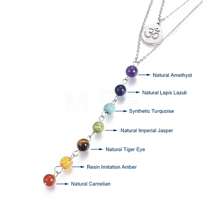 Chakra Jewelry NJEW-JN02351-1