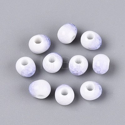 Handmade Crackle Porcelain Beads PORC-Q008-06A-04-1