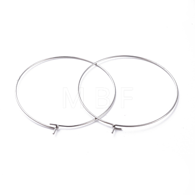316 Surgical Stainless Steel Hoop Earring Findings X-STAS-J025-01F-P-1