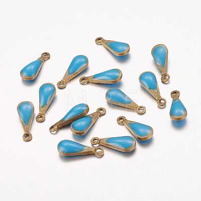 Antique Golden Plated Brass Enamel teardrop LS-X-KK-Q571-01C-1