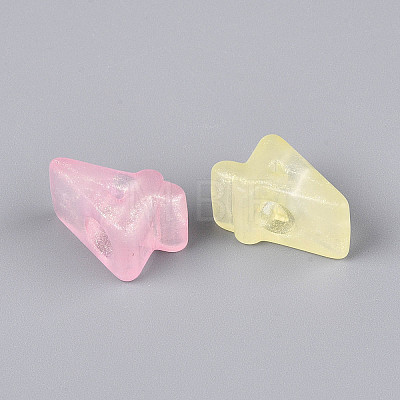 Luminous Frosted Transparent Acrylic Beads TACR-T029-21E-1