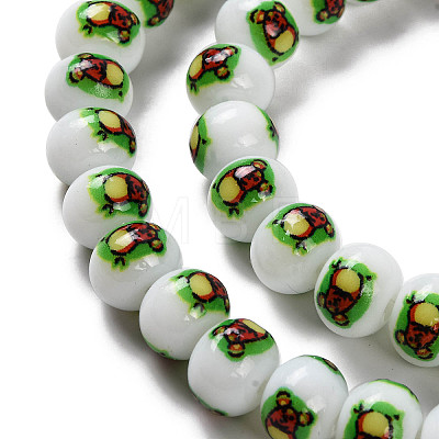 Printing Glass Beads for Necklaces Bracelets Making GLAA-B020-02A-04-1