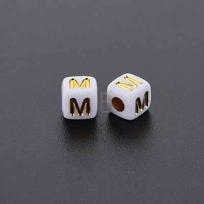 Opaque White Acrylic Beads MACR-Q242-010M-1