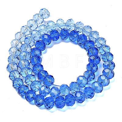 Transparent Painted Glass Beads Strands DGLA-A034-T6mm-A01-1