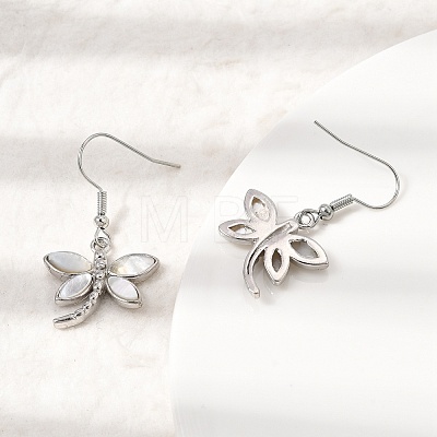 Rack Plating Brass Dangle Earrings for Women KK-CBA69D1-01P-02-1