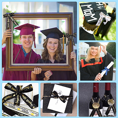 3Rolls 3 Styles Graduation Season Polyester Ribbon OCOR-PH0036-82B-1