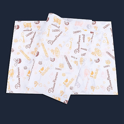 50Pcs Greaseproof Wrapping Paper PW-WG0C835-06-1