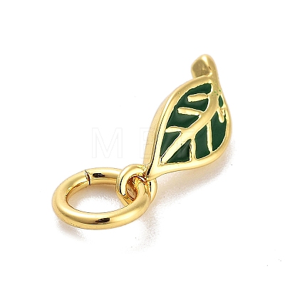 Real 18K Gold Plated Rack Plating Brass Enamel Charms KK-M293-25G-01-1