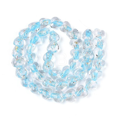 Handmade Foil Glass Beads FOIL-N029-09D-1