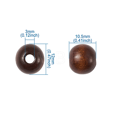 Craftdady Natural Wood Beads WOOD-CD0001-02-1