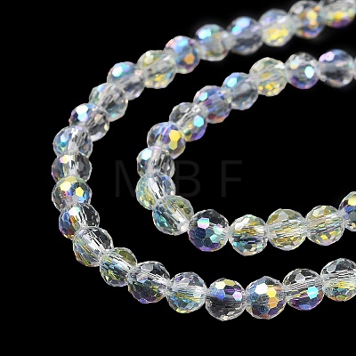 Transparent Electroplate Glass Beads Strands GLAA-Q099-B01-06-1