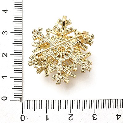 Snowflake Rotatable Brooches for Women JEWB-B023-01G-1